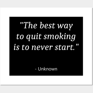 Quote About No Smoking Posters and Art